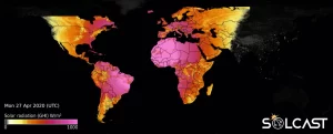 Solcast a DNV Company - Energy Xprt - World Map with Irradiance Levels